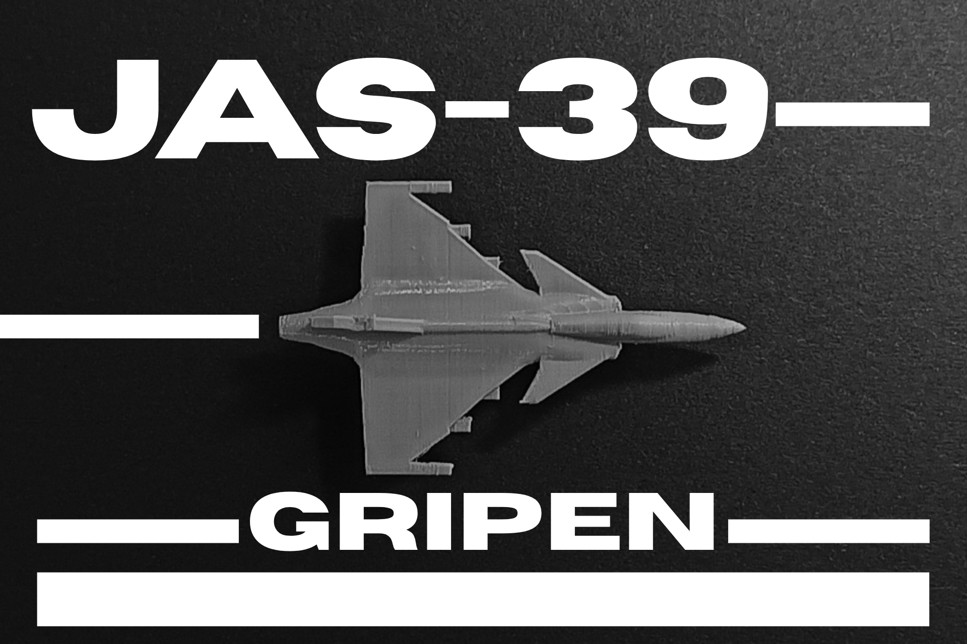 JAS 39 Gripen print-in-place and articulated micro jet fighter