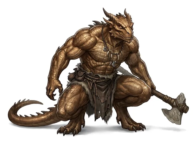 Dragonborn barbarian