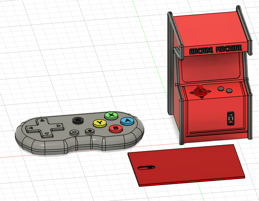 Arcade machine storage box and controller fidget toy