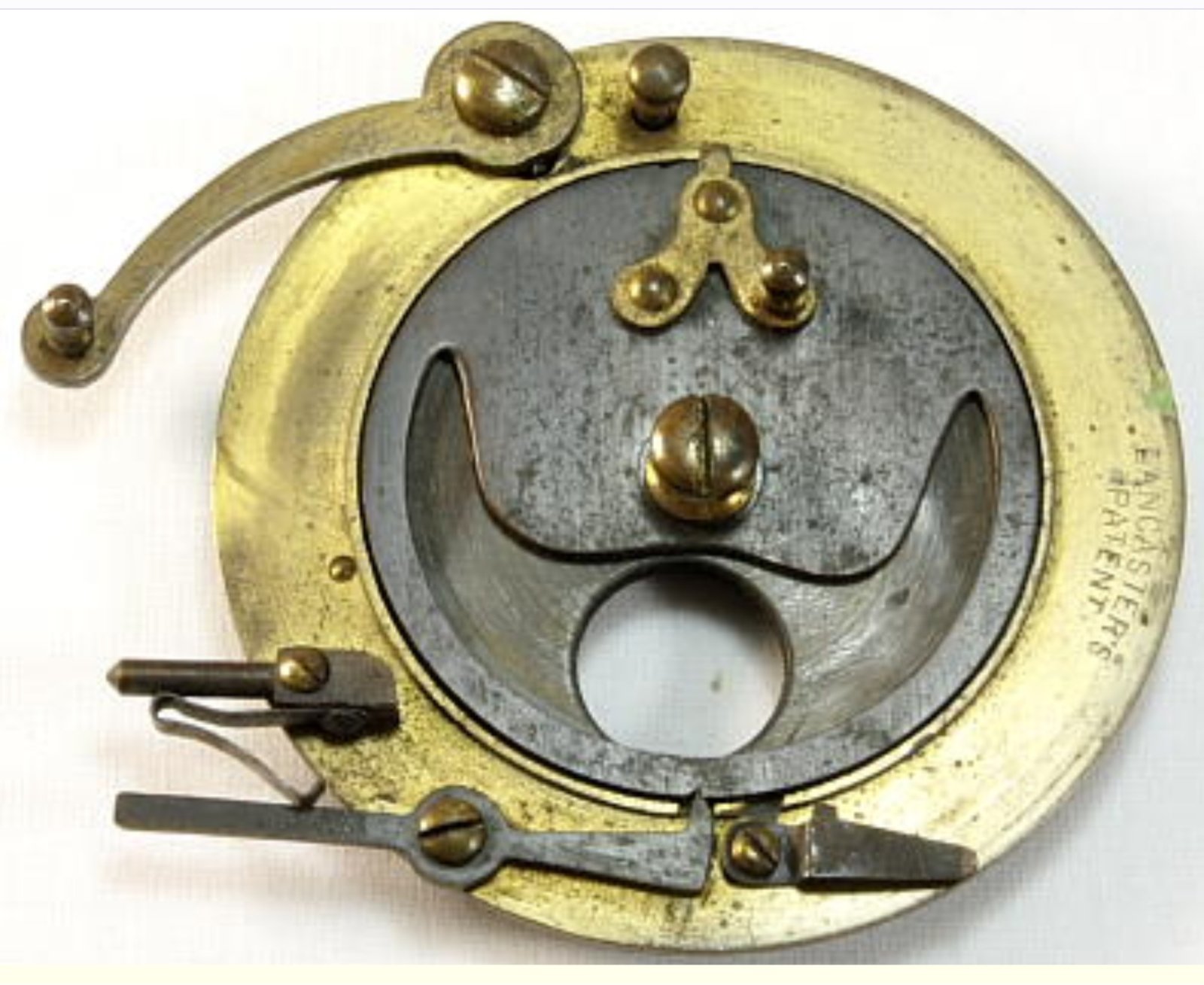 Lancaster rotary photographic shutter for vintage barrel lens 1890s patent