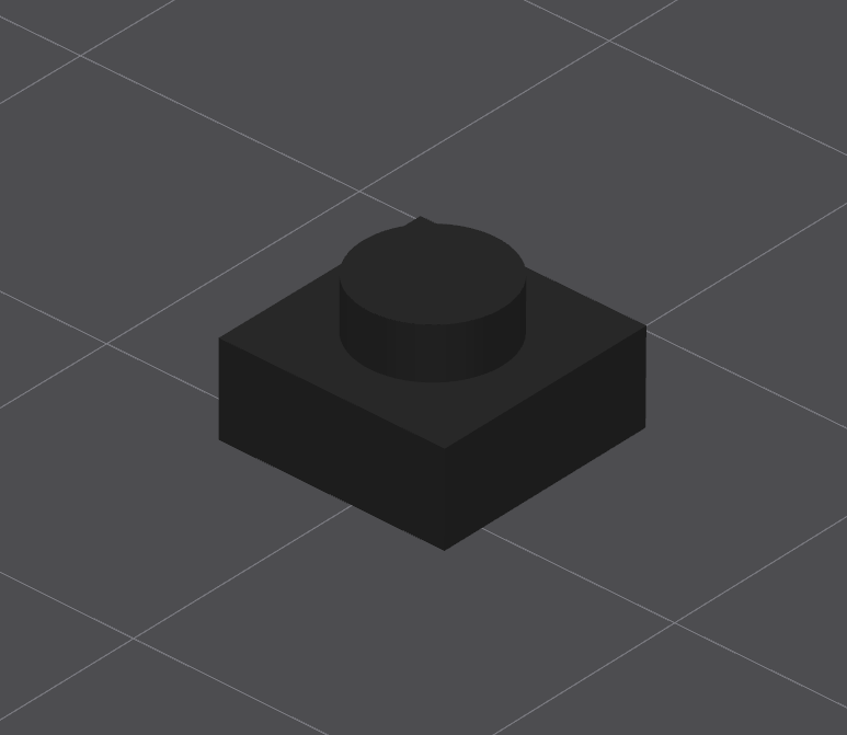 Lego compatible 1x1 plate