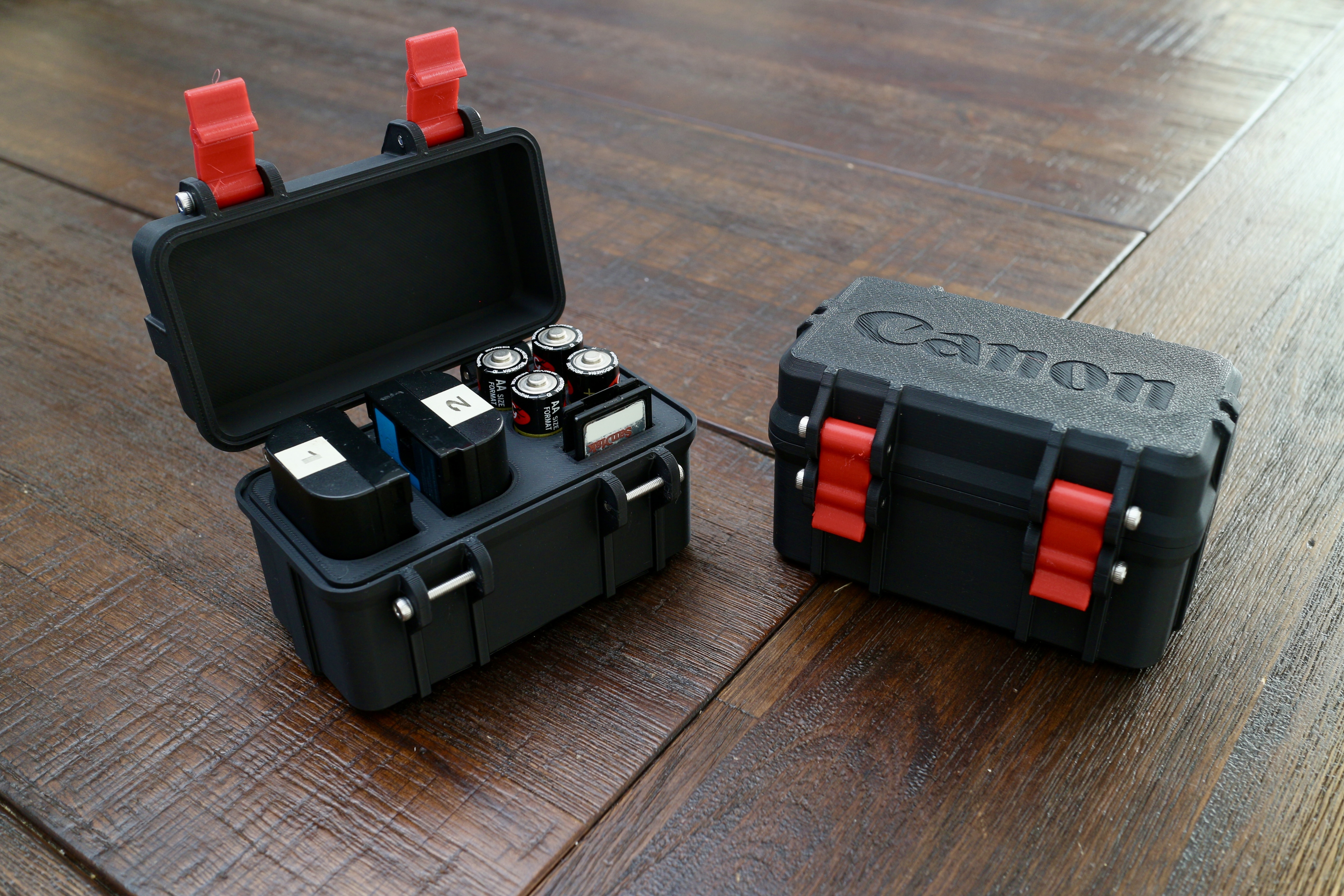 Rugged Storage Case - Canon Camera Battery and Memory