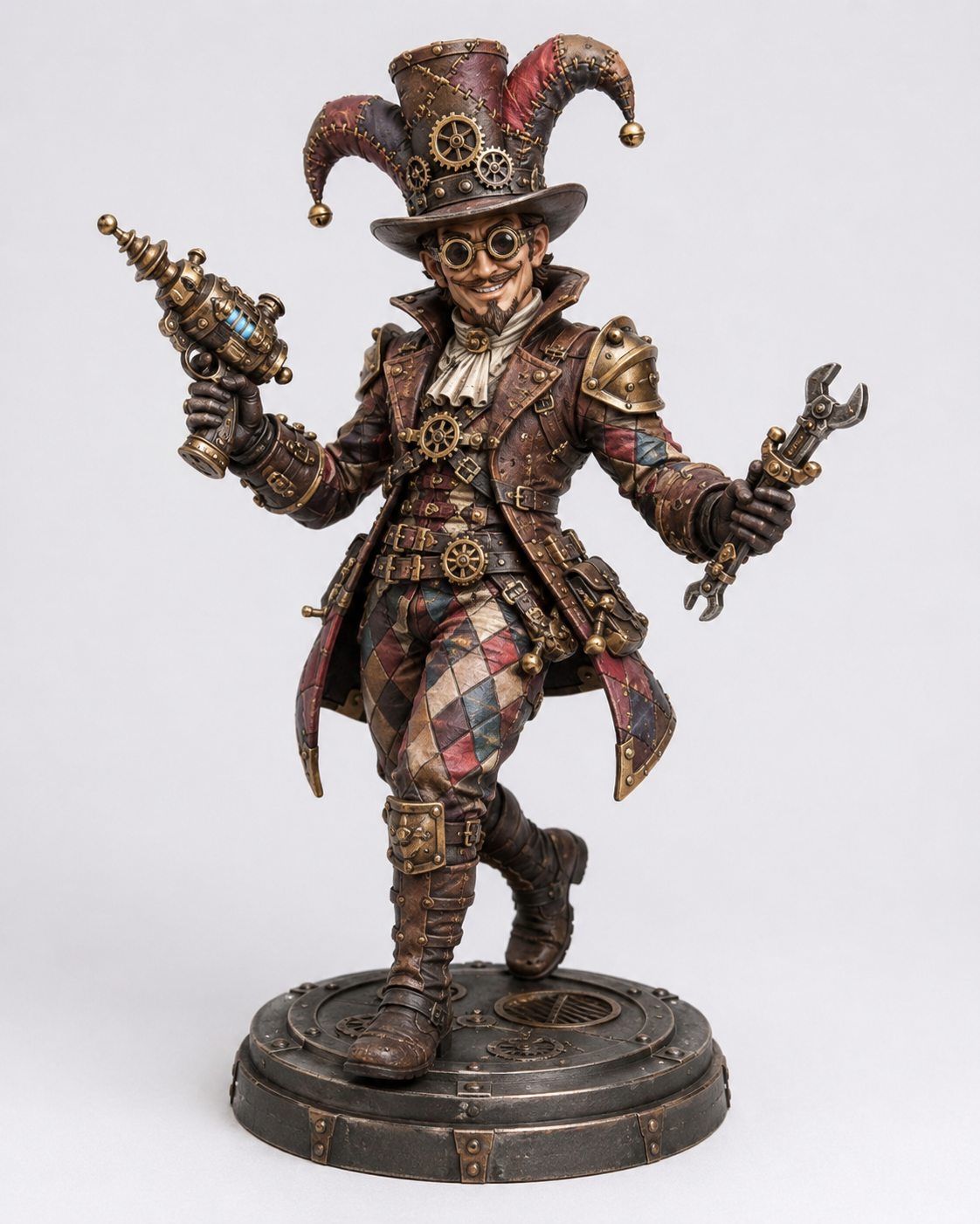 Steampunk Jester with mechanical flair