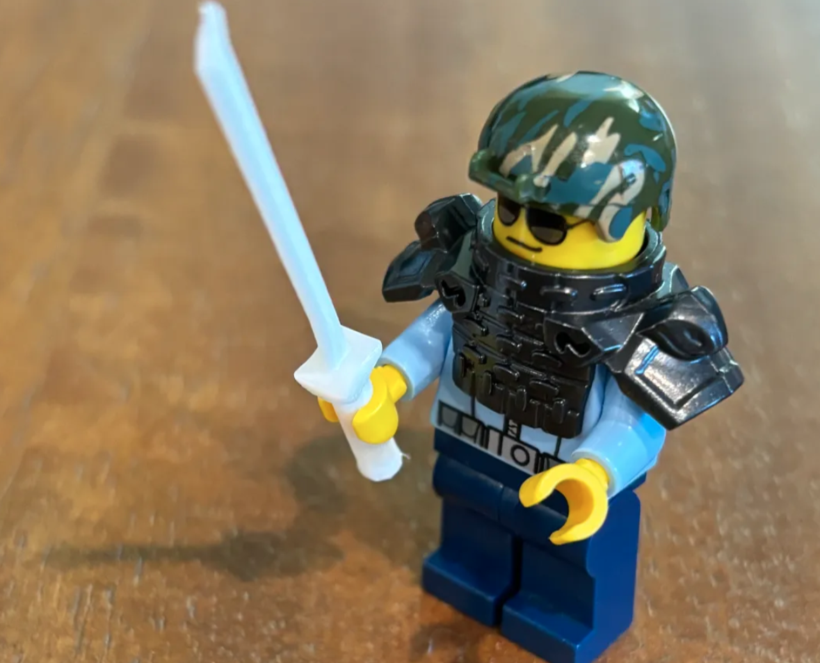 miniature sword compatible with LEGOs