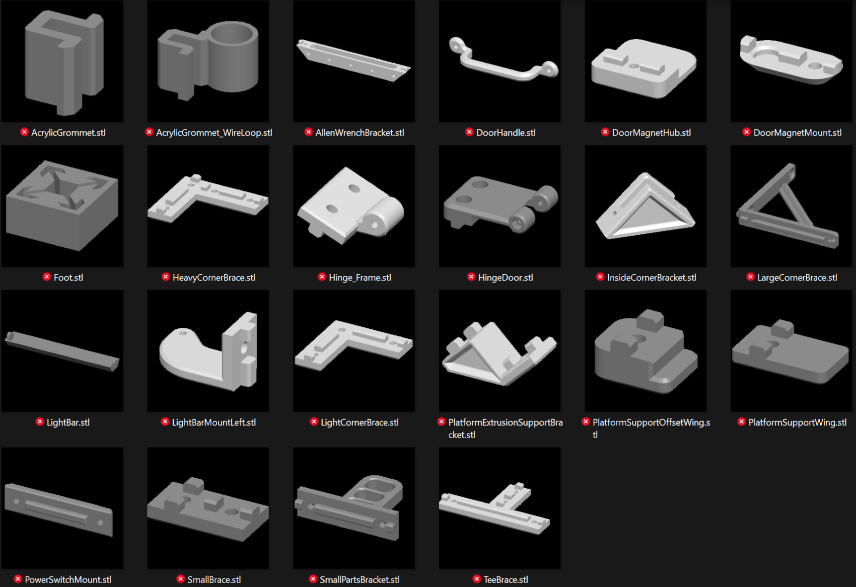 2020 Extrusion Connectors