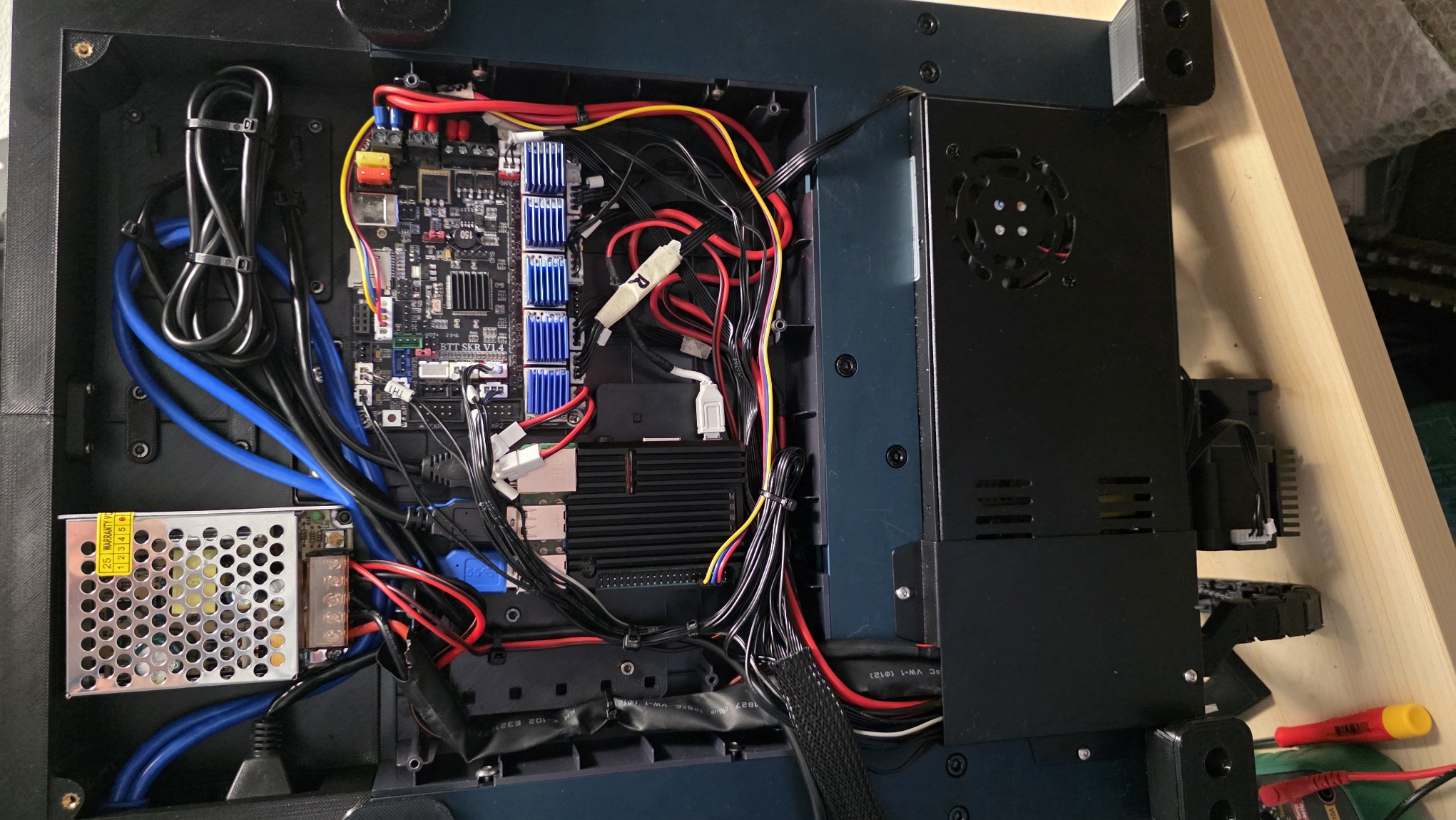 Neptune 3 Pro front cover + 5V PSU mount + USB & Ethernet Port