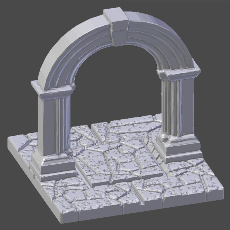 D&D Floor-tile With Arch and BASE (NOSupport)