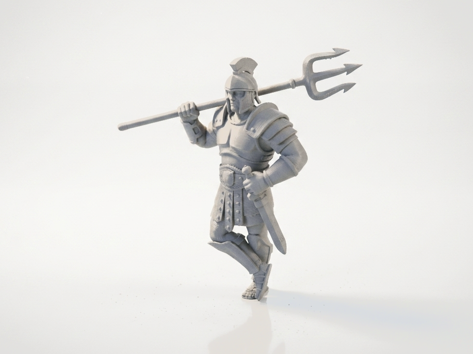 Ocean Gladiator Warrior Fantasy Figurine 3D Printable