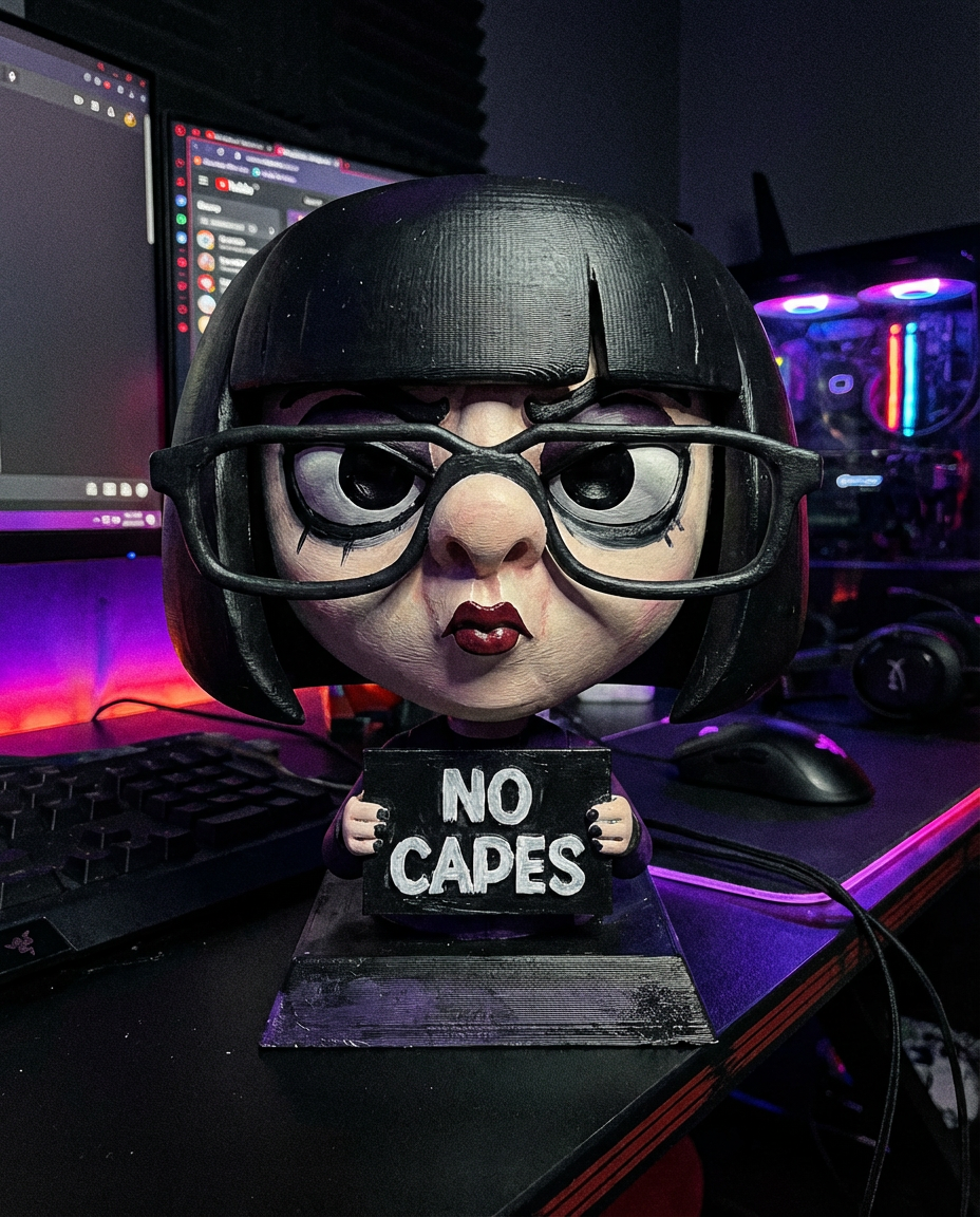 Edna Mode 3D Bust - The Incredibles No Capes Fan Art - Stylized Pixar