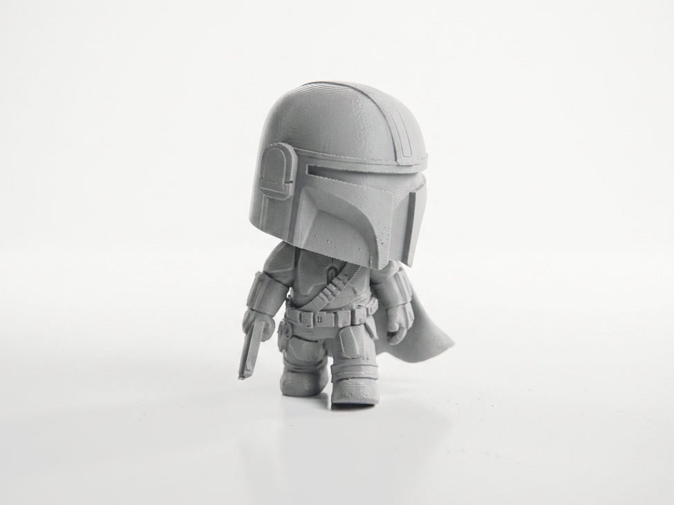 Chibi Mando Figurine Star Wars Collectible 3D Printable