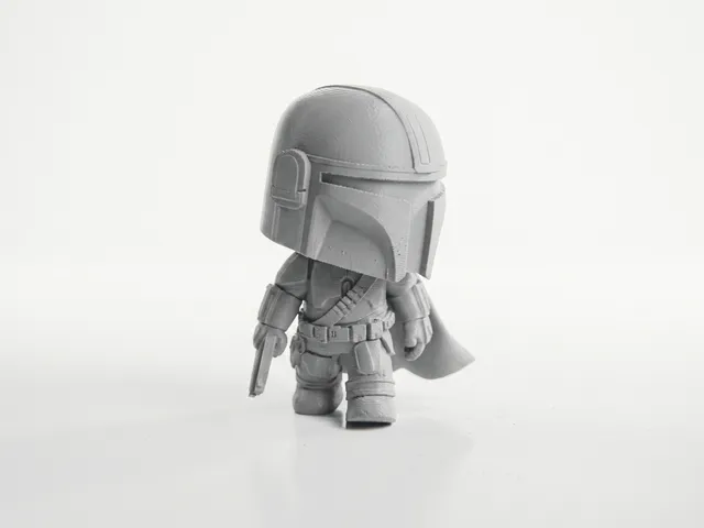 Chibi Mando Figurine Star Wars Collectible 3D Printable