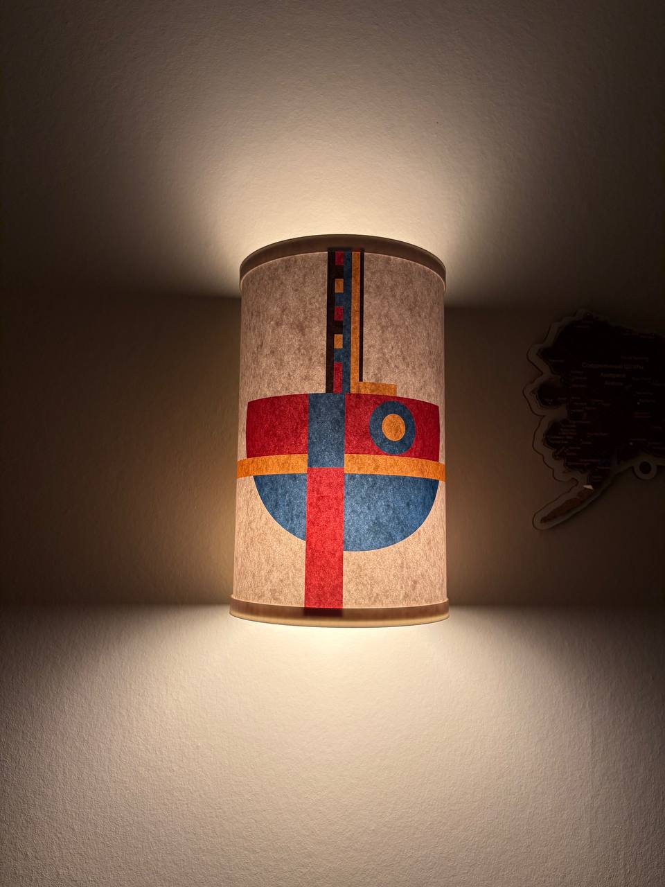Decorative wall lamp // A4 image holder