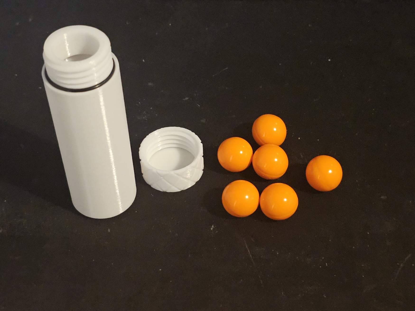 6 Paintball or geocache tube