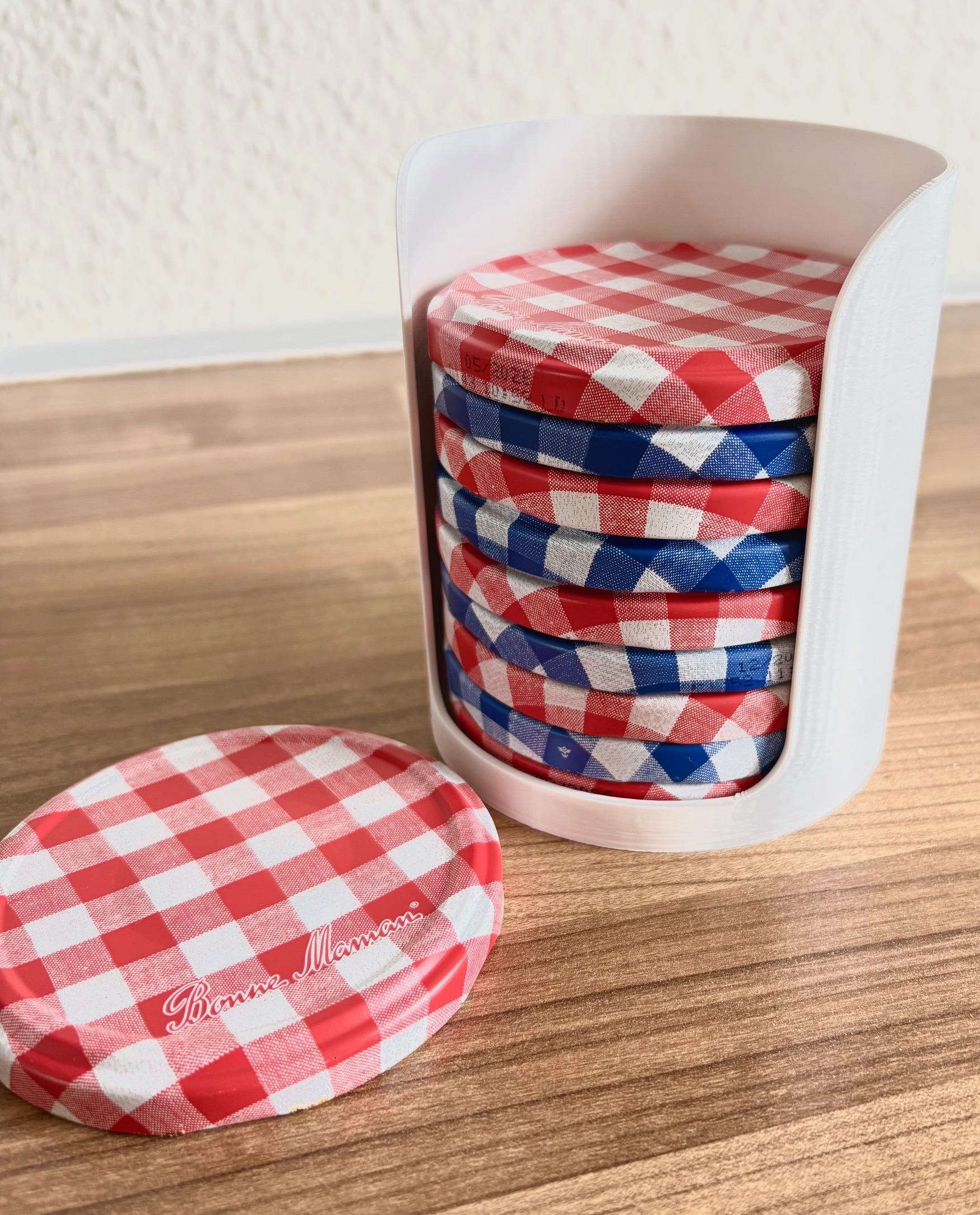 Marmelade Jar Lid Organizer & Holder (for Bonne Maman lids)