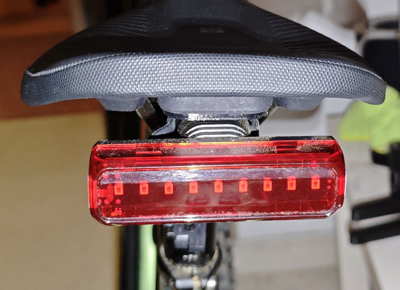 Decathlon saddle rear light mount