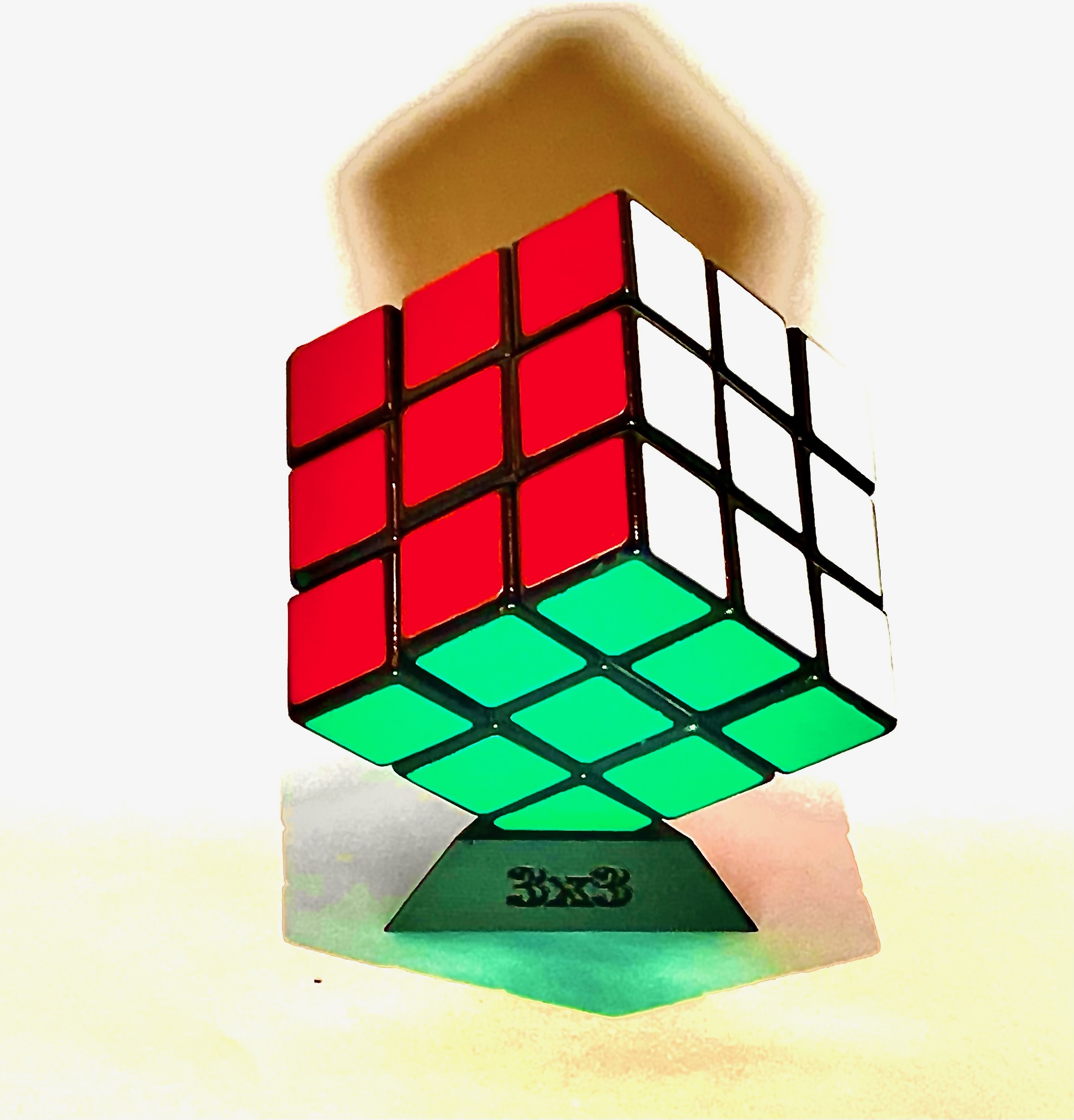 Rubiks Cube stand with writing (Rubiks Cube 3x3 )