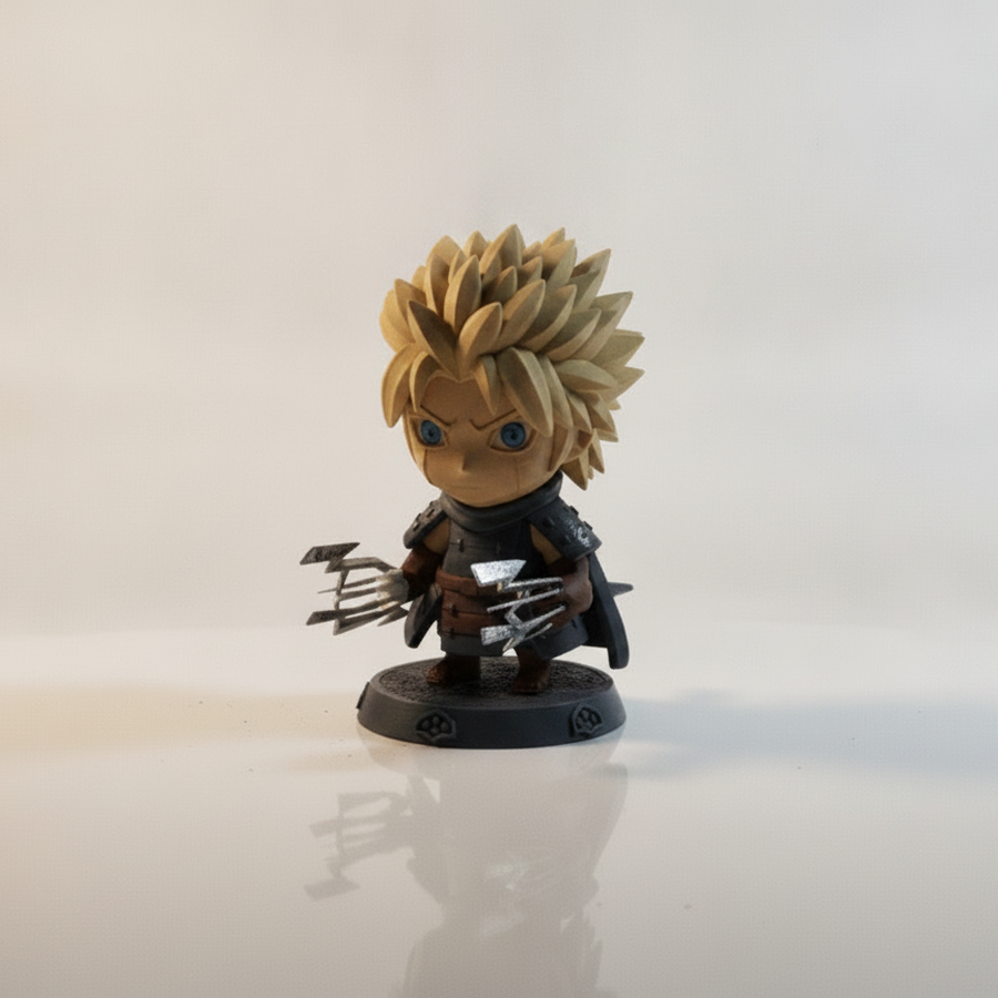 Chibi Guts From Berserk With Dragon Slayer Sword Figurine 3D Printable