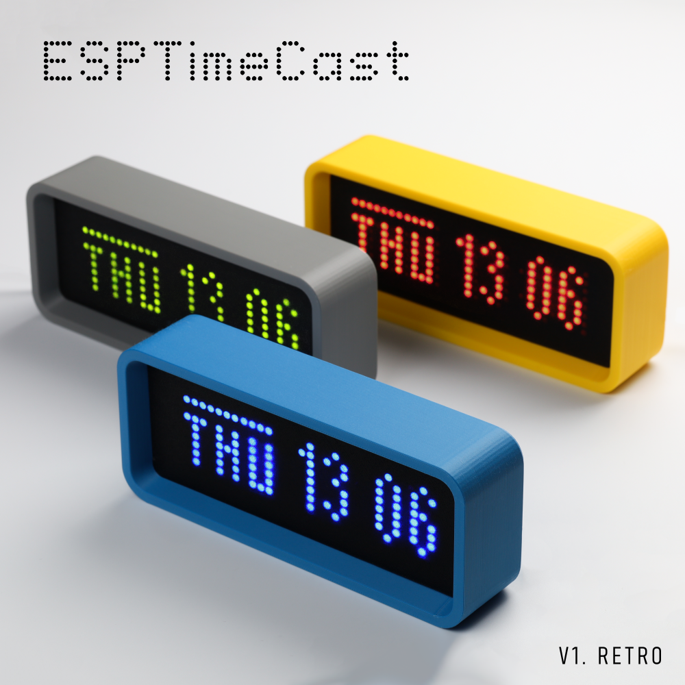 ESPTimeCast – WiFi Clock & Weather Display