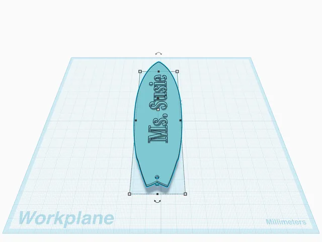 Surf Board Name Plate