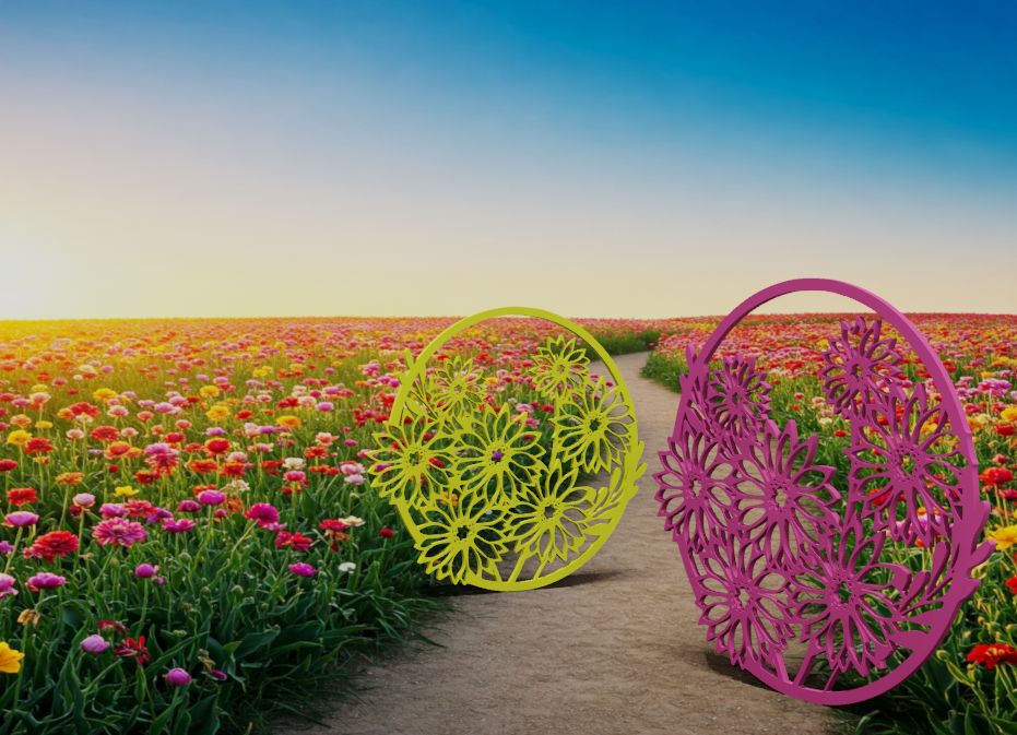 Miniatura 3 do modelo 3D floral circle