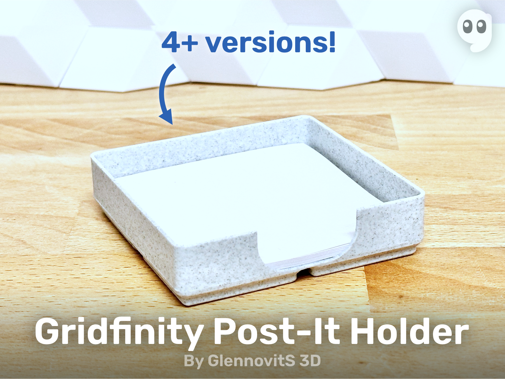 Gridfinity Post-It Holder - Easy to use, clean look