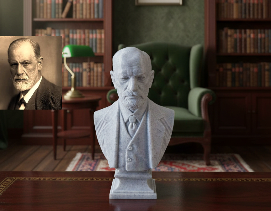Sigmund  (Sigismund Schlomo) Freud - Bust