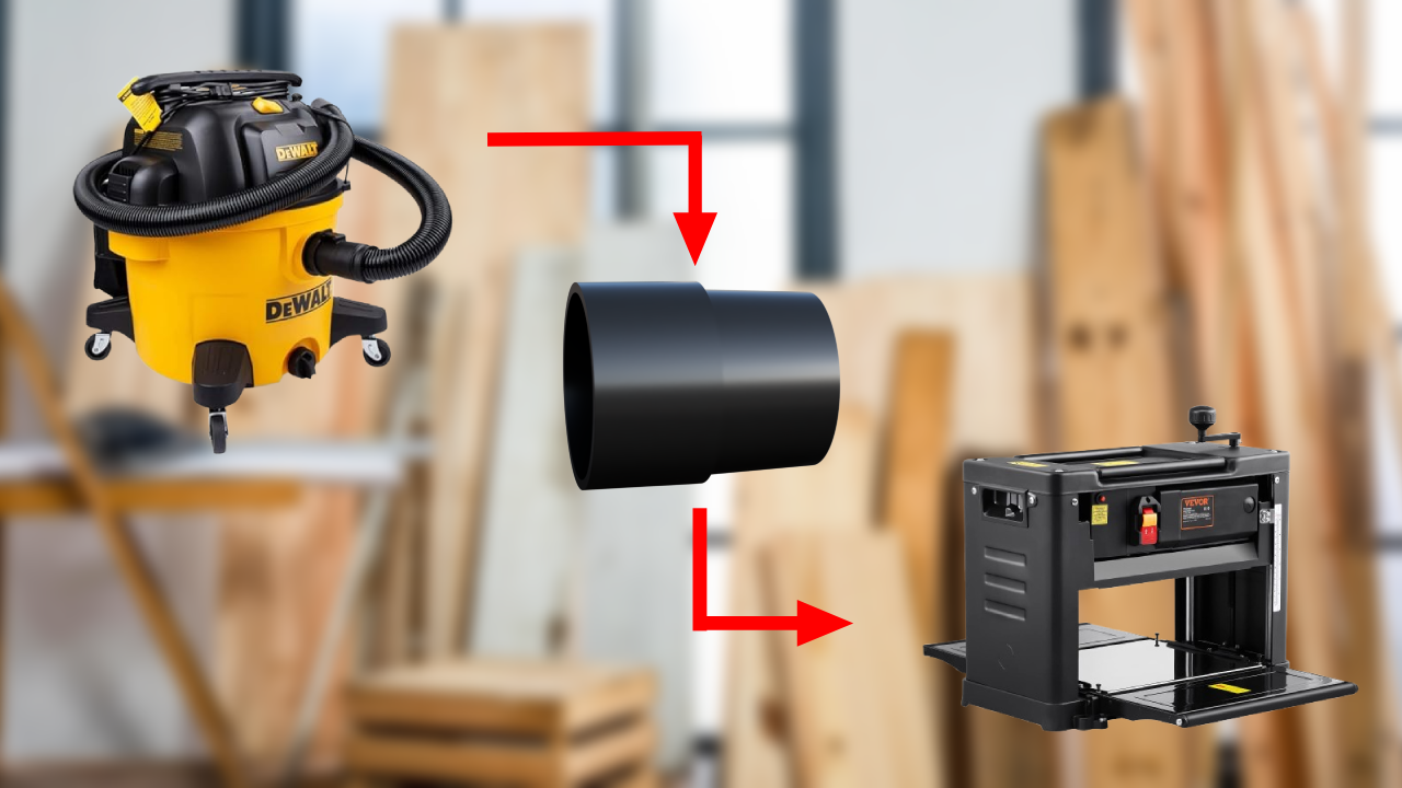 DeWalt Stealthsonic vacuum adapter for VEVOR planer.