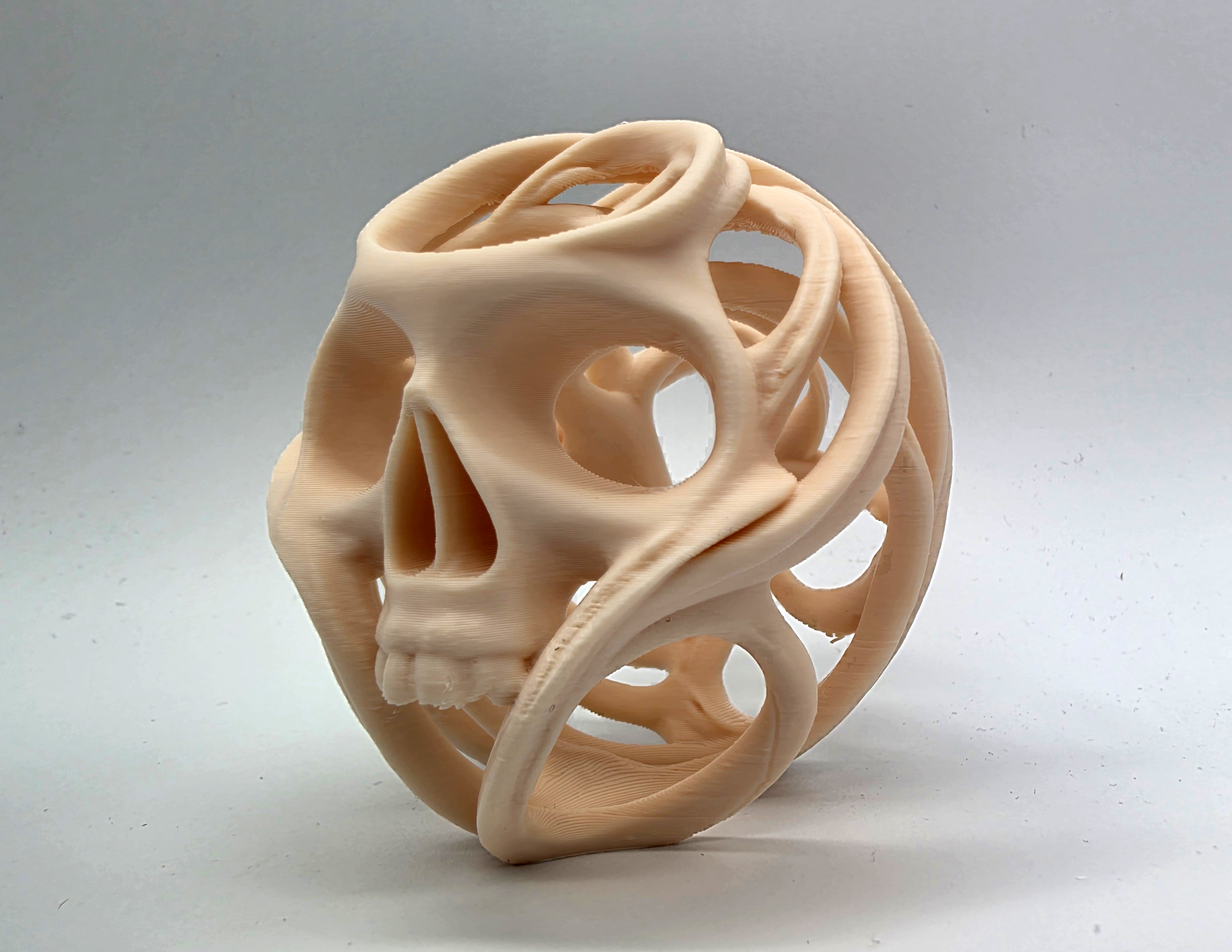 Skull in the Smoke Sculpture