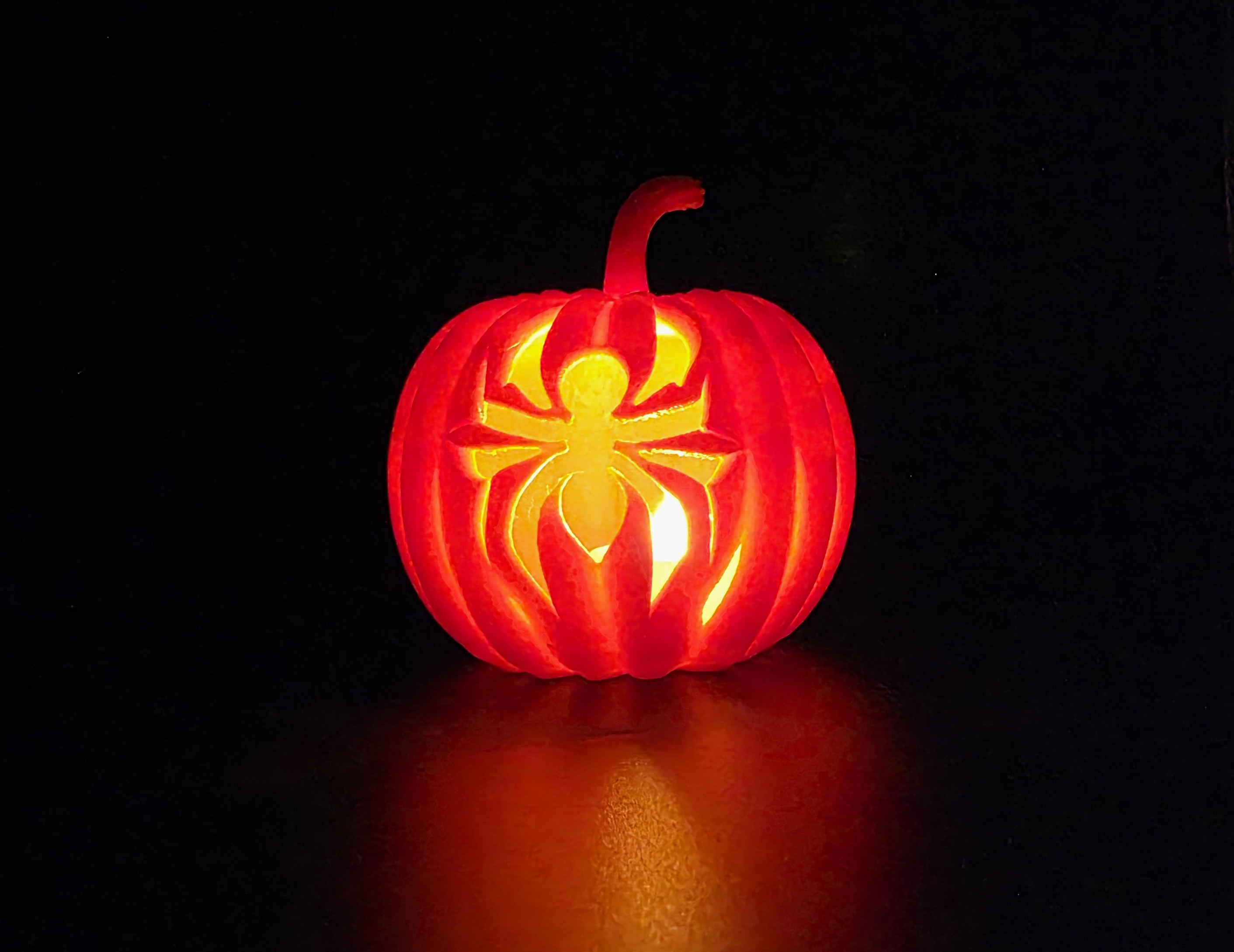 Spider Jack-o-Lantern w/Lid LED Tea Light Holder — miniatura 8