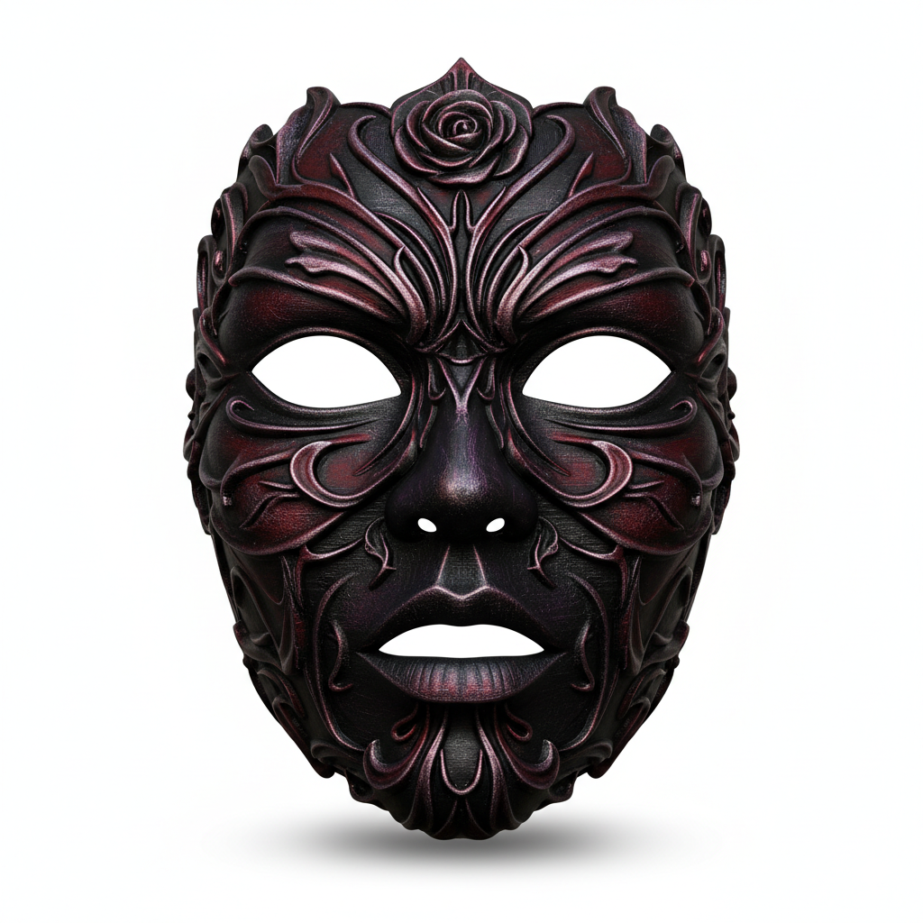 Thorned Black Rose, mask, cosplay, wearable, costume, face, helmet
