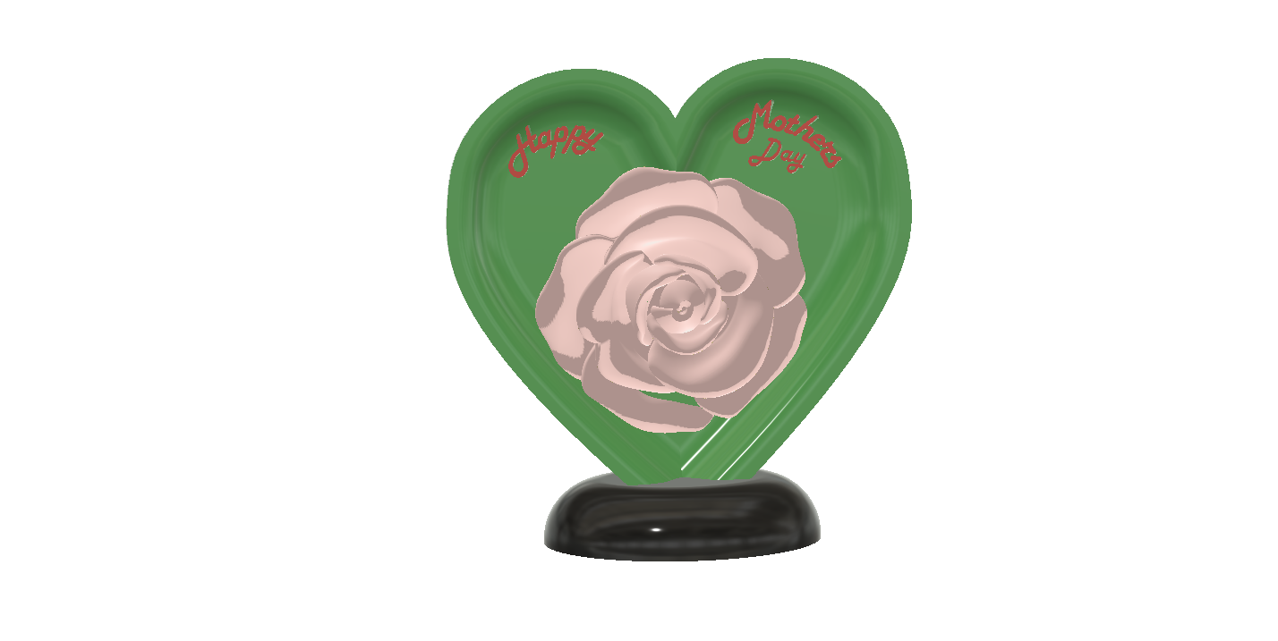Mothers Day Rose in a heart
