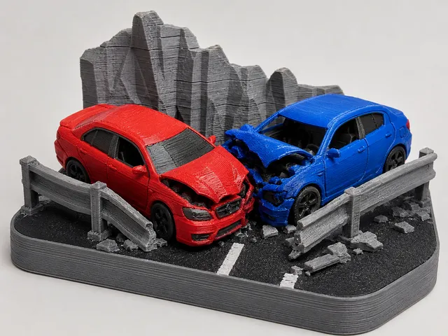 Autounfall-Diorama - Car accident diorama