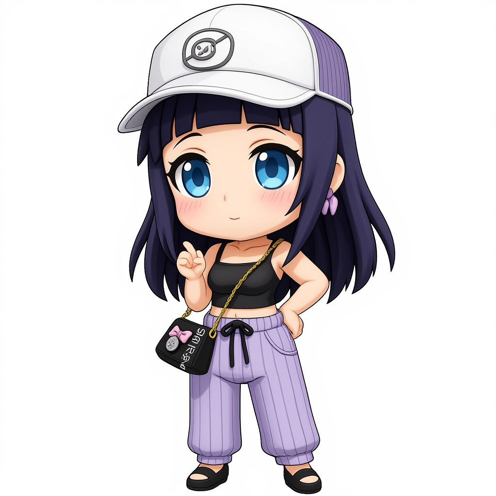 Chibi Hinata Hyuga - Casual Streetwear Edition (Anime Figurine)