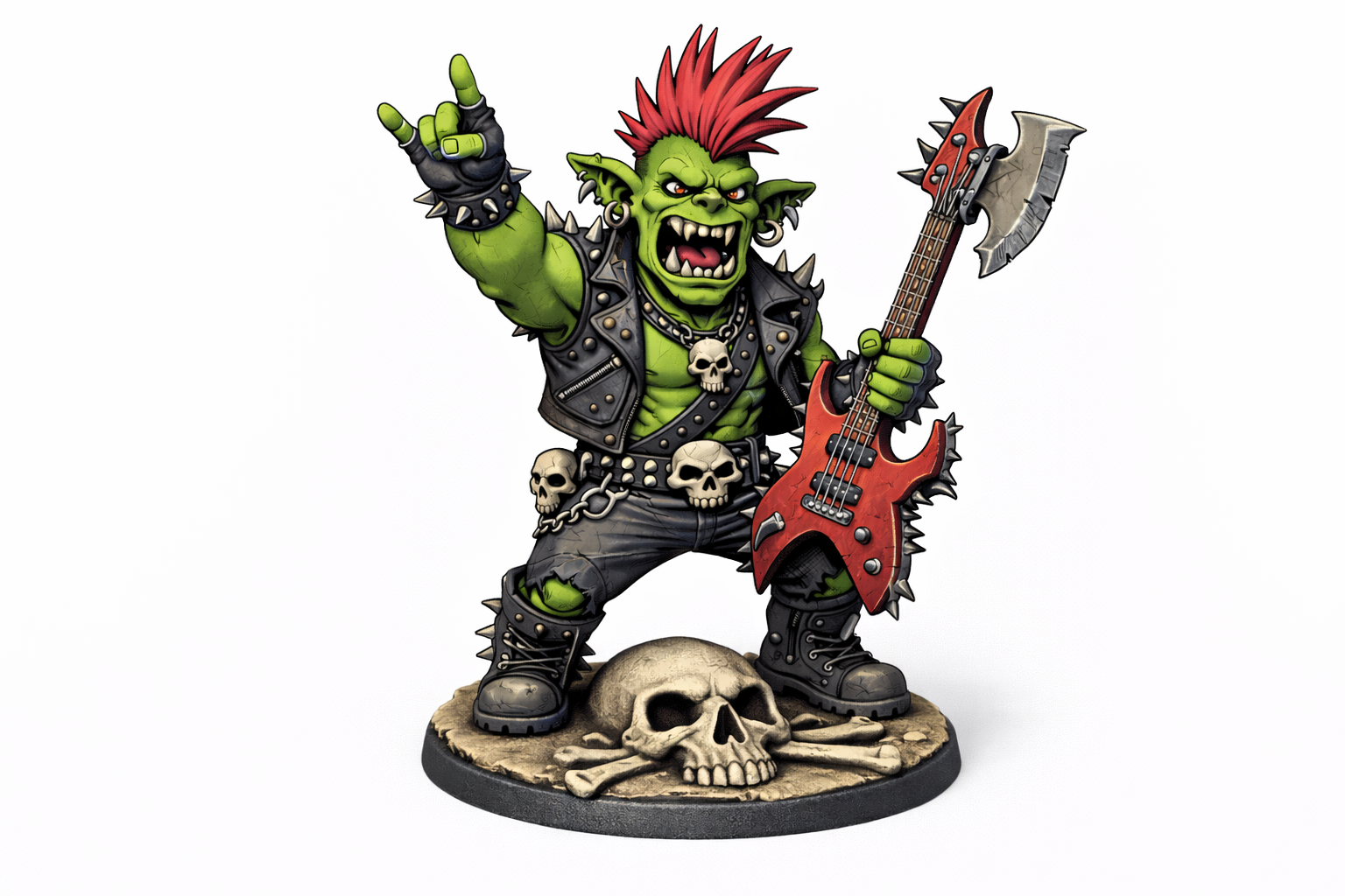 "Amp" The Punk Rock Orc Figurine