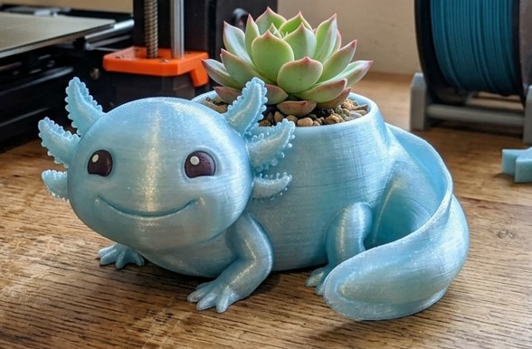 Azure Axolotl flowerpot plant