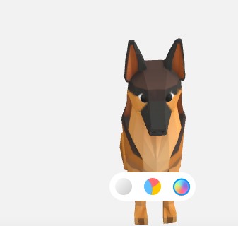 low poly german shepard — miniatura 2