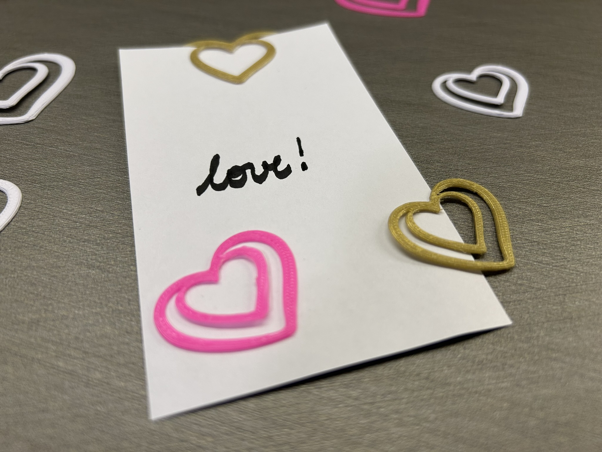 Valentine Heart Paper Clip – Functional 3D Print (2 Sizes)