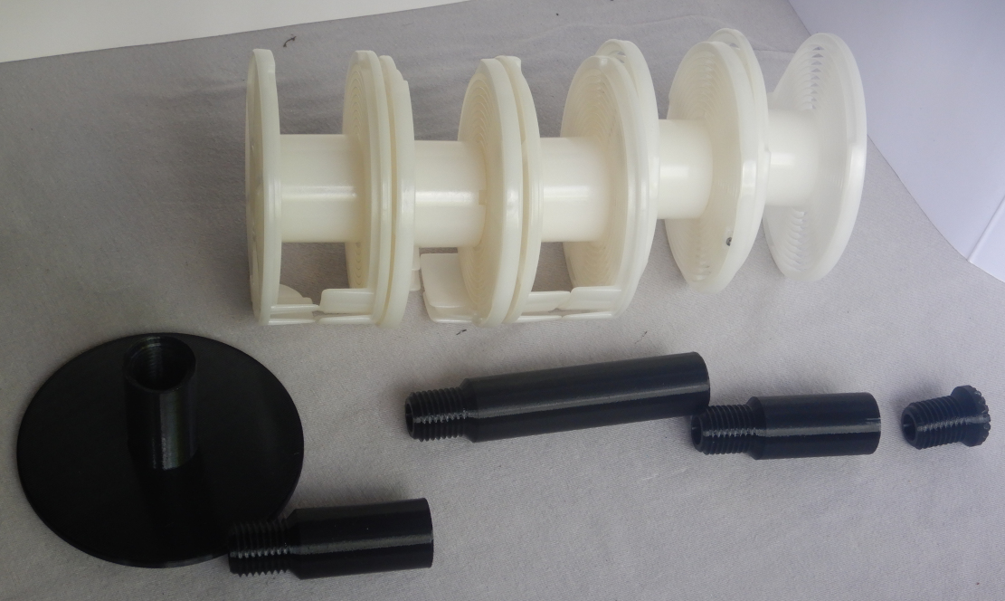 Stapeldorn modular für Paterson Entwicklungsspiralen; modular stacking mandrel for Paterson development reels