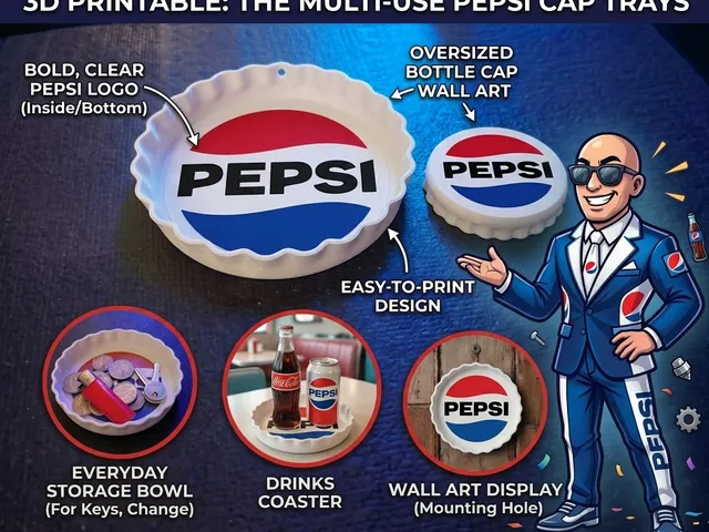 PEPSI RETRO BOTTLECAP  COASTER, STORAGE & WALL ART [MULTI-COLOUR]