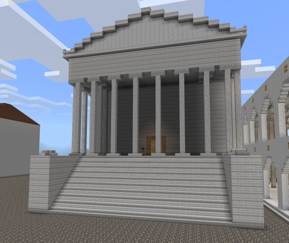 Roman Temple (Castor and Pollux, Minecraft Design)