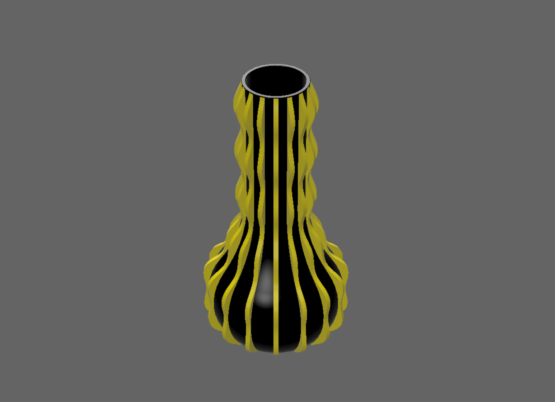 Vase 99: Tall with Wavy Ribs