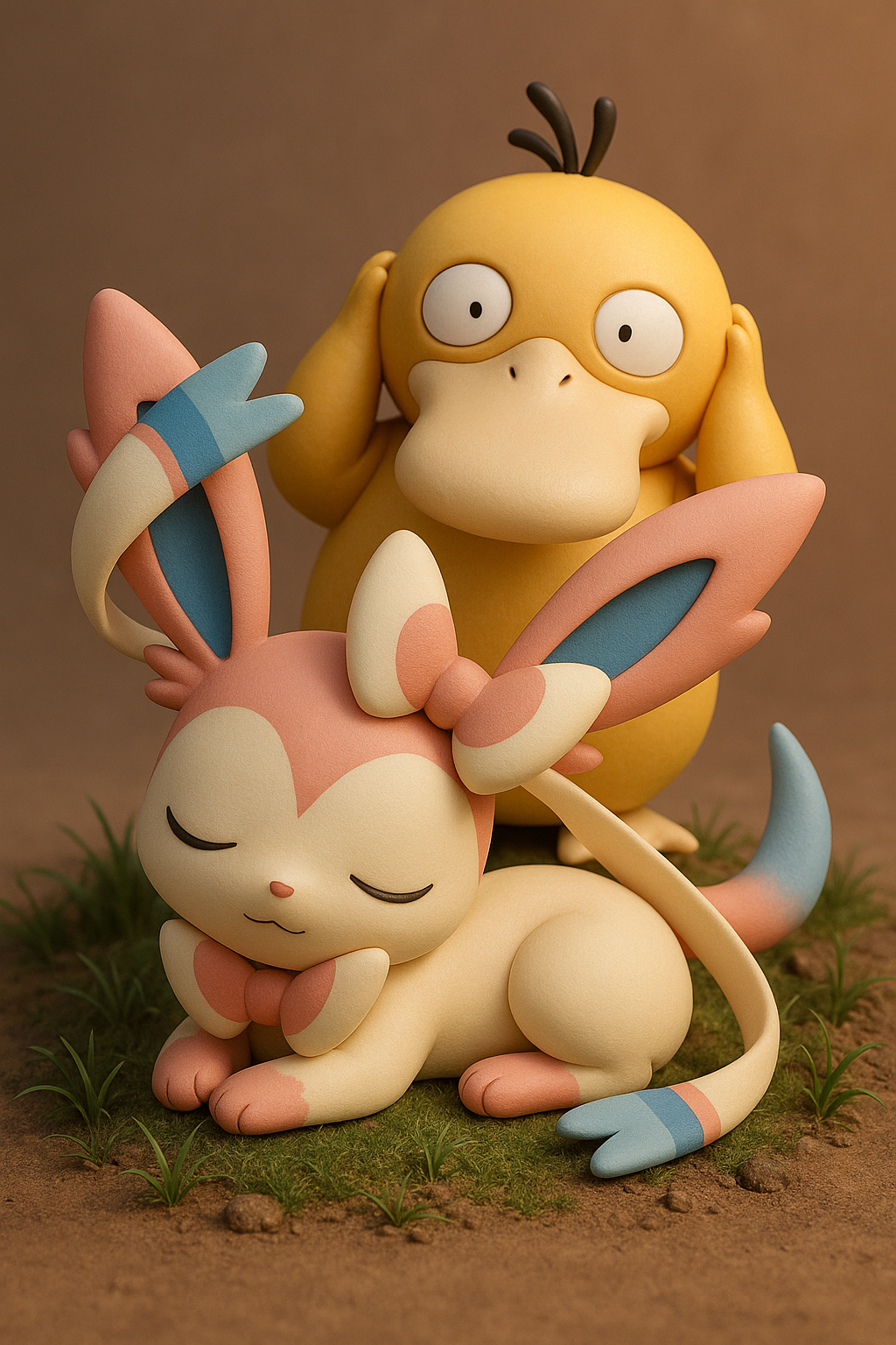 Psyduck and Sylveon