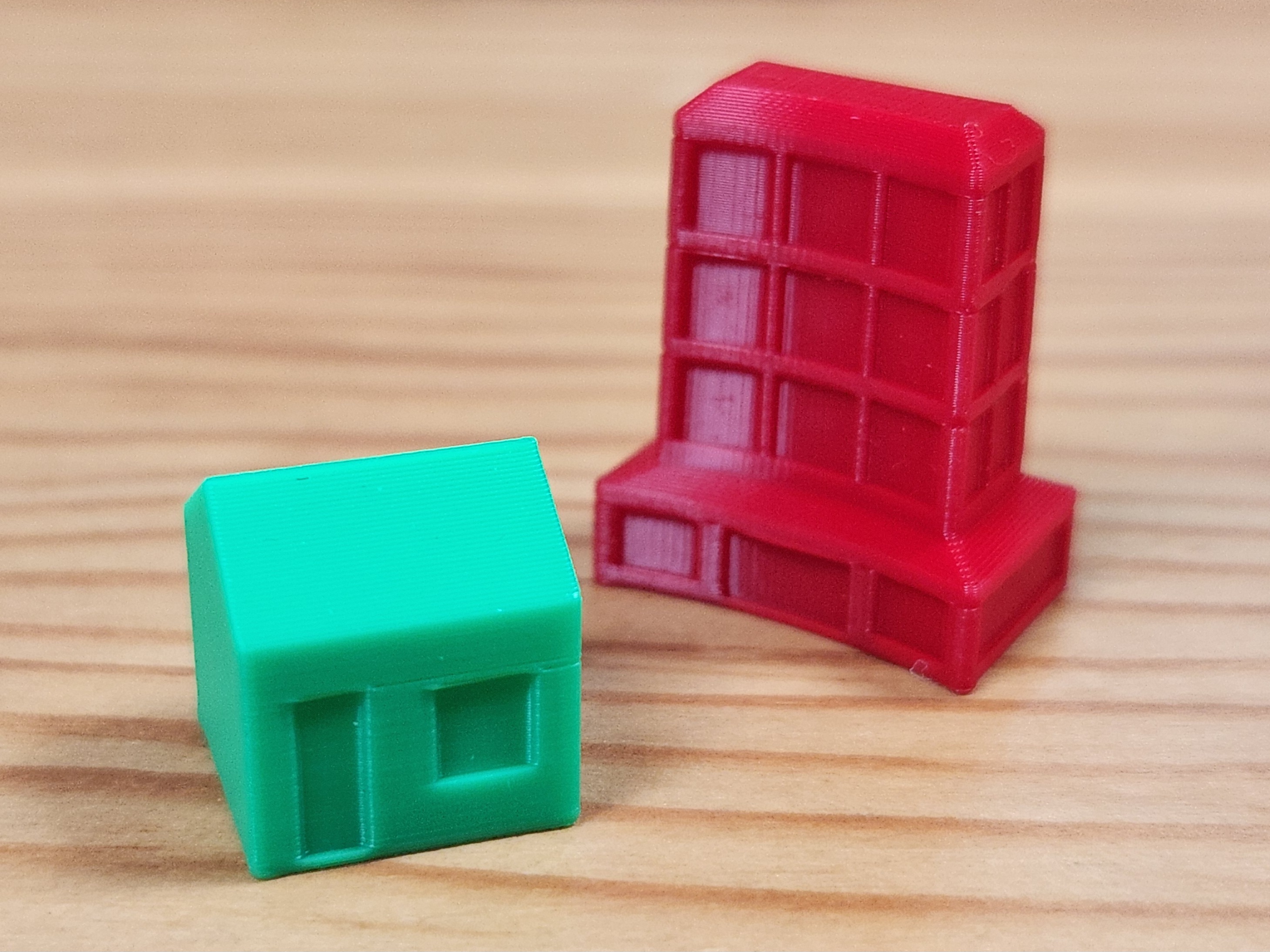 Monopoly House & Hotel Set – Minimalist, FDM Friendly, No Supports