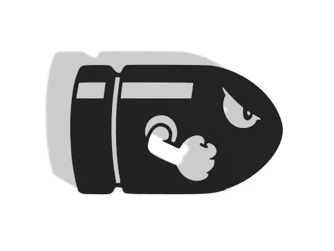 Bullet Bill from Super Mario Decor