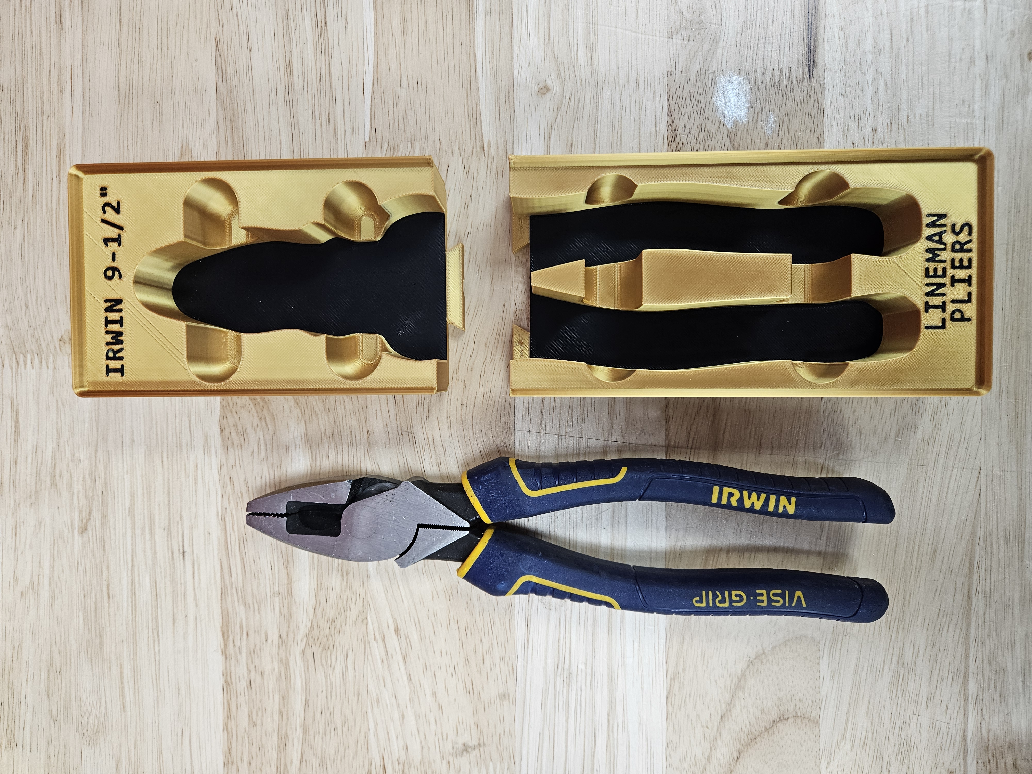Irwin 9.5" Lineman Pliers Gridfinity — miniatura 3