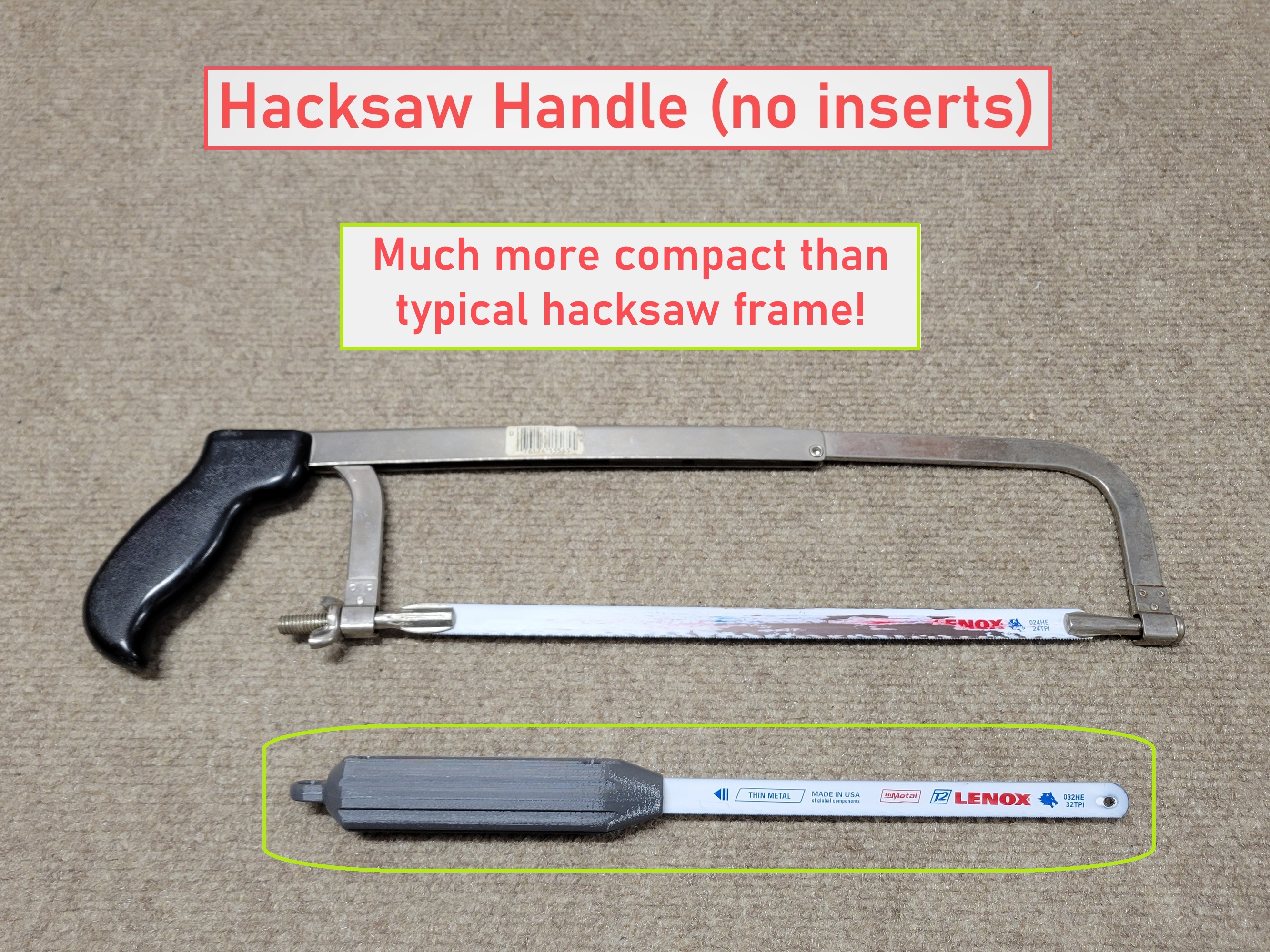 Hacksaw Handle (no inserts) — thumbnail 2