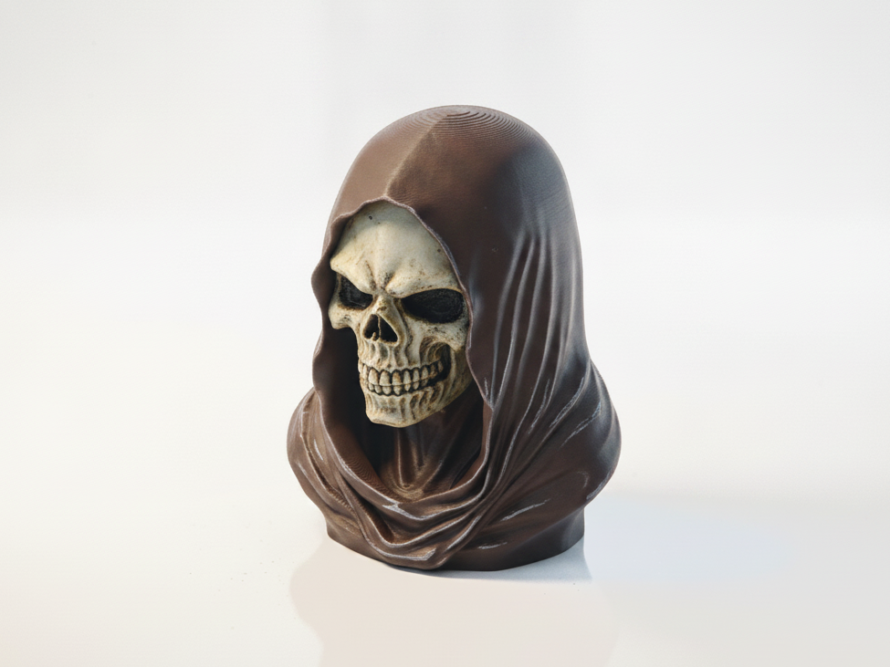 Grim Reaper Hooded Skull Bust Fantasy 3D Printable