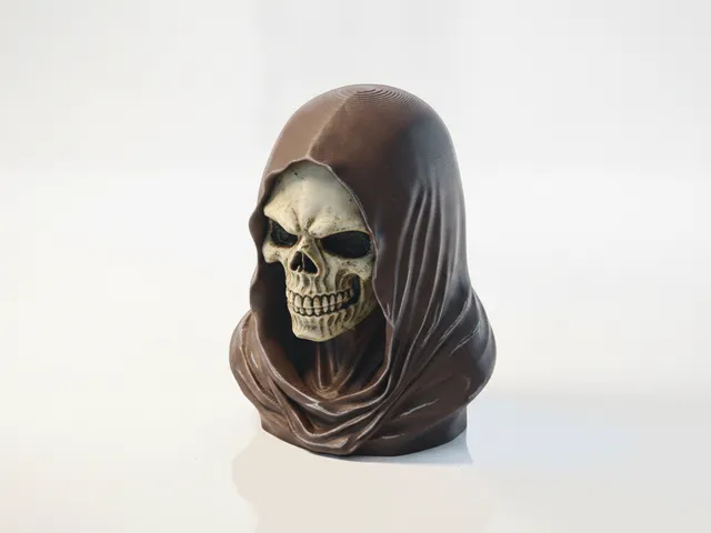 Grim Reaper Hooded Skull Bust Fantasy 3D Printable