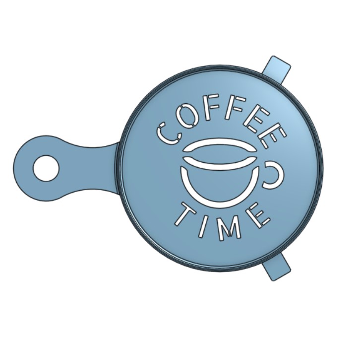 Miniatura 3 do modelo 3D COFFEE TIME stencil