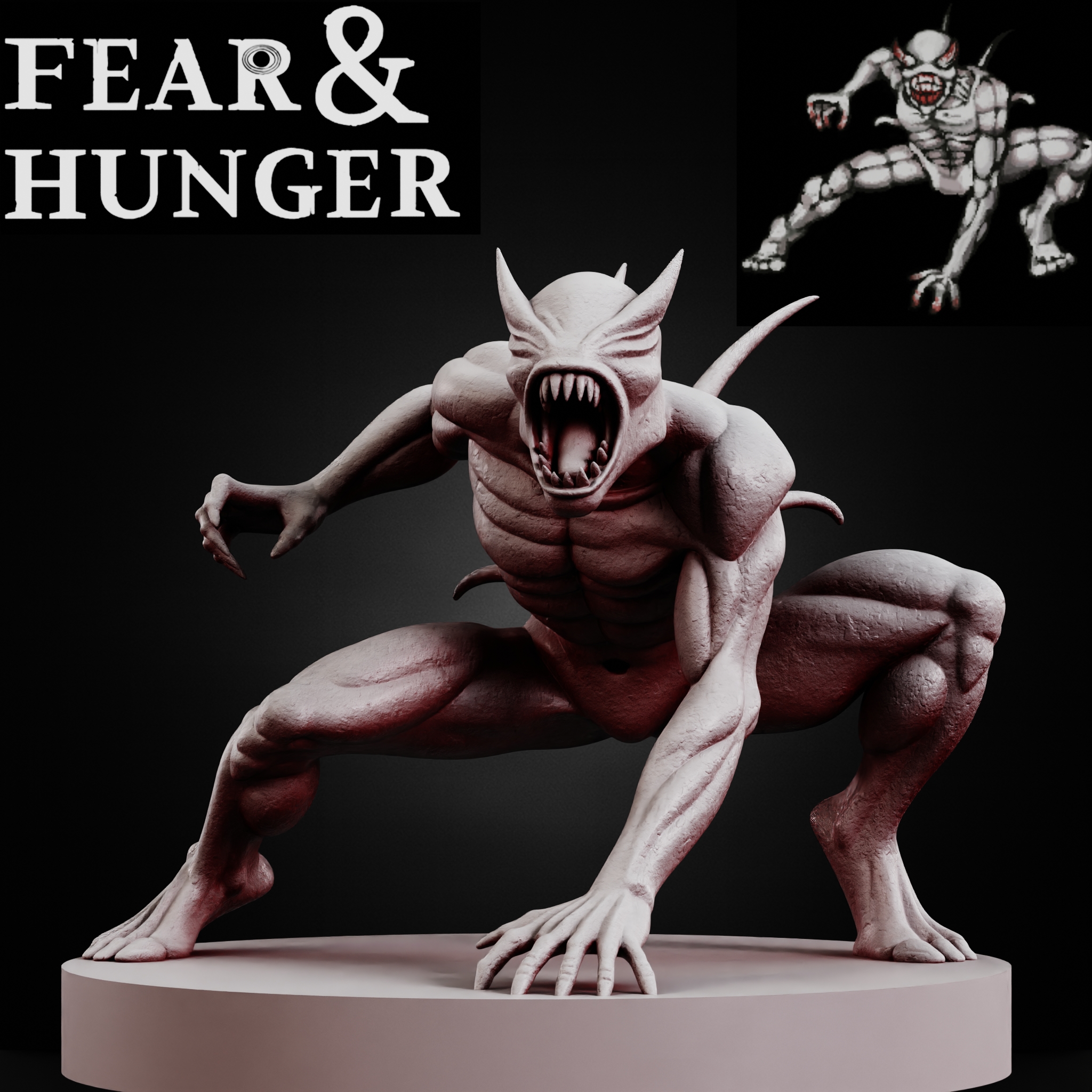 NIGHT LURCHES FEAR AND HUNGER TABLETOP D&D RPG miniature figurine – scale STL Fan Art